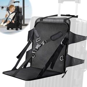 Black Travel Bag with Child Seat Attachment